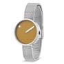 Picto 43353-0812 Steel Watch Small Mustard Yellow Dial Matt Mesh Band