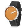Picto 43354-3420S Watch Medium Mustard Yellow Dial Grey Silicone Strap