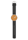 Picto 43354-3420S Watch Medium Mustard Yellow Dial Grey Silicone Strap