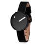 Picto 43360-4112B Black Small Watch with Black Dial Black Leather Strap