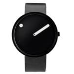 Picto 43361-4120B Black Medium Watch Black Dial Black Leather Strap