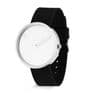 Picto 43364-0120S Steel Watch Medium with White Dial Black Silicone Strap