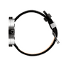 Picto 43364-4120S Steel Watch Medium with White Dial Black Leather Strap