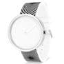 Picto 43364P-3220 Steel Watch Medium with White Dial Graphic Strap