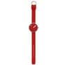 Picto 43366-0312 Steel Watch Small with Red Dial Red Silicone Strap