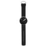 Picto 43370-0120S Steel Watch Medium with Black Dial Black Silicone Strap
