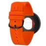 Picto 43374-0620 Steel Black Watch Medium with Orange Dial Silicone Strap