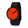 Picto 43374-1020 Black Steel Watch Medium Orange Dial Black Mesh Band