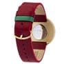 Picto 43377-4320MG Gold Watch with Dusty Green Dial Red Leather Strap