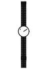 Picto 43379-2030 Black Steel Watch with White Dial Black Steel Bracelet 40mm