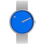 Picto 43380-0820 Steel Watch Medium with Blue Dial Matt Steel Mesh Band