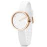 Picto 43381-0212R Rose Gold Watch Small White Dial White Silicone Strap