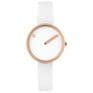 Picto 43381-0212R Rose Gold Watch Small White Dial White Silicone Strap
