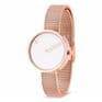 Picto 43381-1112 Rose Gold Watch Small with White Dial and Mesh Band