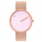 Picto 43382-1120 Rose Gold Watch Medium Pink Dial Rose Gold Mesh Band