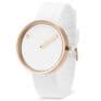 Picto 43383-0220R Rose Gold Watch Medium White Dial White Silicone Strap