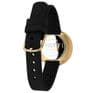 Picto 43385-0112G Gold Steel Watch Small Black Dial Black Silicone Strap