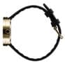 Picto 43385-0112G Gold Steel Watch Small Black Dial Black Silicone Strap