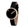 Picto 43385-4112G Gold Small Watch with Black Dial Black Leather Strap