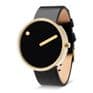 Picto 43387-4120G Gold Medium Watch Black Dial Black Leather Strap