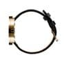 Picto 43387-4120G Gold Medium Watch Black Dial Black Leather Strap