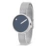 Picto 43392-0812 Steel Watch Small with Navy Dial Steel Matt Mesh Band