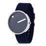 Picto 43393-0520S Steel Watch Medium with Navy Dial Navy Silicone Strap