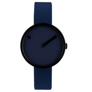 Picto 43394-0512B Black Small Watch with Navy Dial Navy Silicone Strap