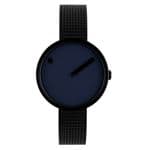 Picto 43394-1012 Black Small Watch with Navy Blue Dial Black Mesh Band