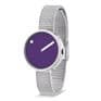 Picto 43398-0812 Steel Watch Small with Purple Dial Steel Matt Mesh Band