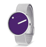 Picto 43399-0820 Steel Watch Medium with Purple Dial Steel Matt Mesh Band