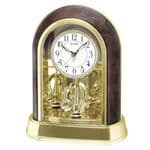 Rhythm 4SG696WT23 Gold Arch Wood Effect Mantel Clock