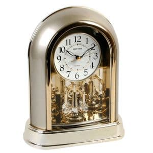 Rhythm Gold Arch Mantel Clock with Crystals 4SG696WR18