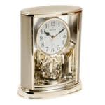 Rhythm Gold Mantel Clock with Rotating Pendulum and Crystals 4SG724WR18