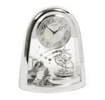 Rhythm Silver Astrological Mantel Clock with Pendulum 4SG607WS19