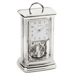 Rhythm Silver Oblong Mantel Clock with Rotating Pendulum 4SG771WR19