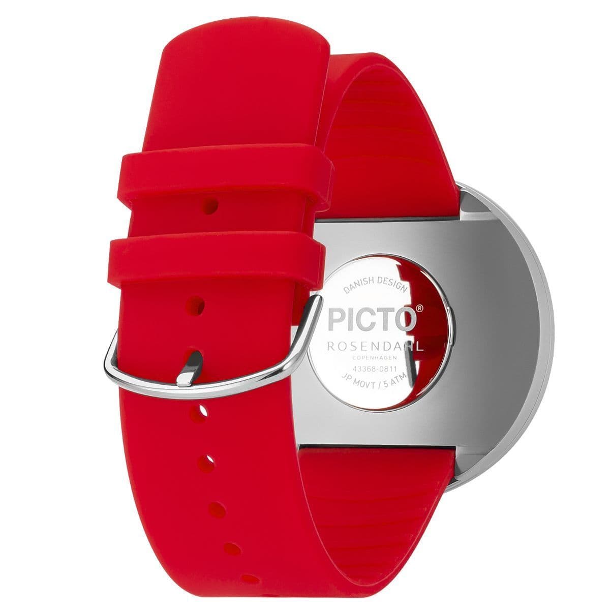 Rosendahl Picto Red Steel Watch Large 43368