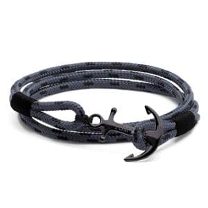 Tom Hope TM0153 Eclipse Black Coated Sterling Silver Large Triple Wrap Bracelet