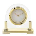 Widdop Arched Glass Gold Quartz Table Clock W2716