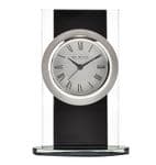 Widdop Black and Clear Glass Quartz Table Clock W2703