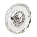 Widdop Crystal Glass Round Skeleton Movement Table Clock W2017