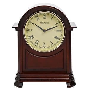 Widdop Dark Walnut Arched Mantel Clock W3417