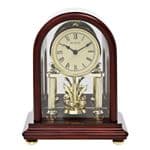 Widdop Dark Walnut Rotating Pendulum Mantel Clock W3418