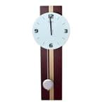 Widdop Dark Wooden Quartz Pendulum Wall Clock W7830