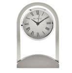 Widdop Glass Panel with Aluminium Base Table Clock W2911