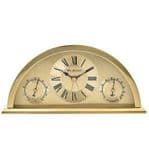 Widdop Gold Aluminium Crescent Shaped Mantel Clock W2846