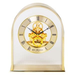 Widdop Gold Arch Skeleton Movement Mantel Clock W2028G