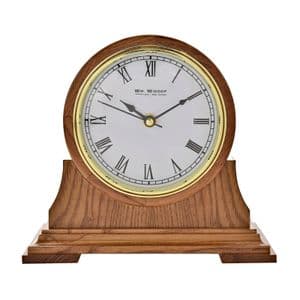 Widdop Light Wooden Barrel Mantel Clock 23cm W2714
