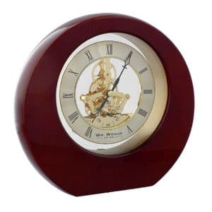 Widdop Mahogany Piano Finish Skeleton Mantel Clock W2015