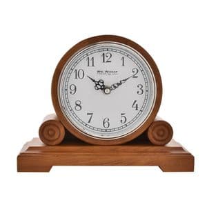 Widdop Quartz Oak Wooden Barrel Mantel Clock W2929